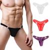 Breathable Ultra Thin Sexy Underwear Men Thongs Low Waist Elastic Mesh Panties