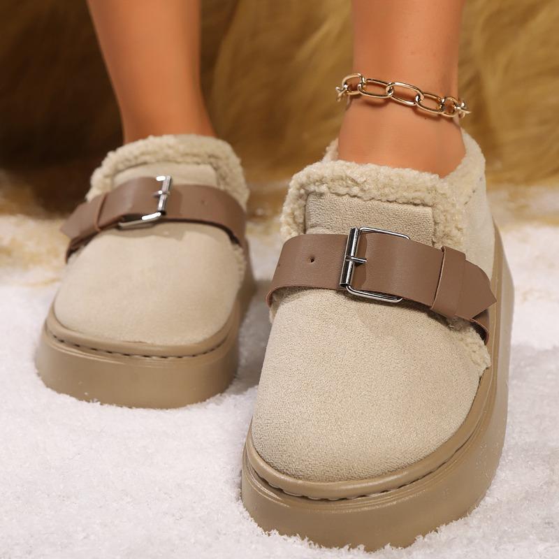 New Luxury Winter/Autumn Women's Shoes Plush Fashion Cotton Women's Flat Sole Slippers Platform Women Comfortable Snow Boots
