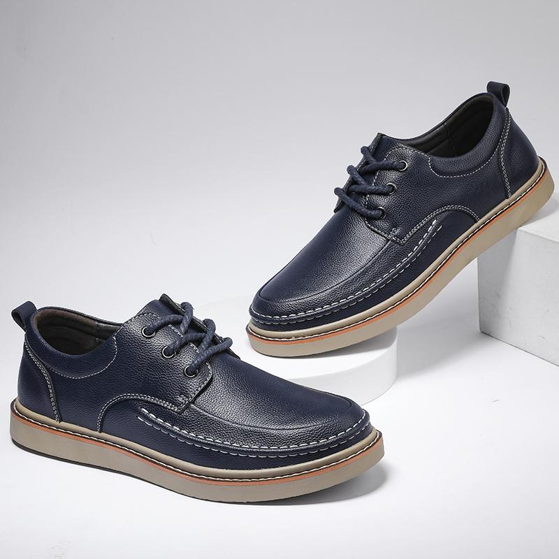 Handgefertigte lässige Lederschuhe für Herren, flache Schuhe