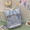 Schoolbag1011 new large-capacity student class shoulder handbag female Japanese cute girl transparent pain bag baby bag