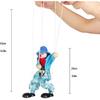 MISS. CHEN 7&7 2 Packs Clown Marionette Puppet Toy String Puppet for Funny Parent-Child Interactive Toy Wooden Doll Family Pretend Play Puppetry