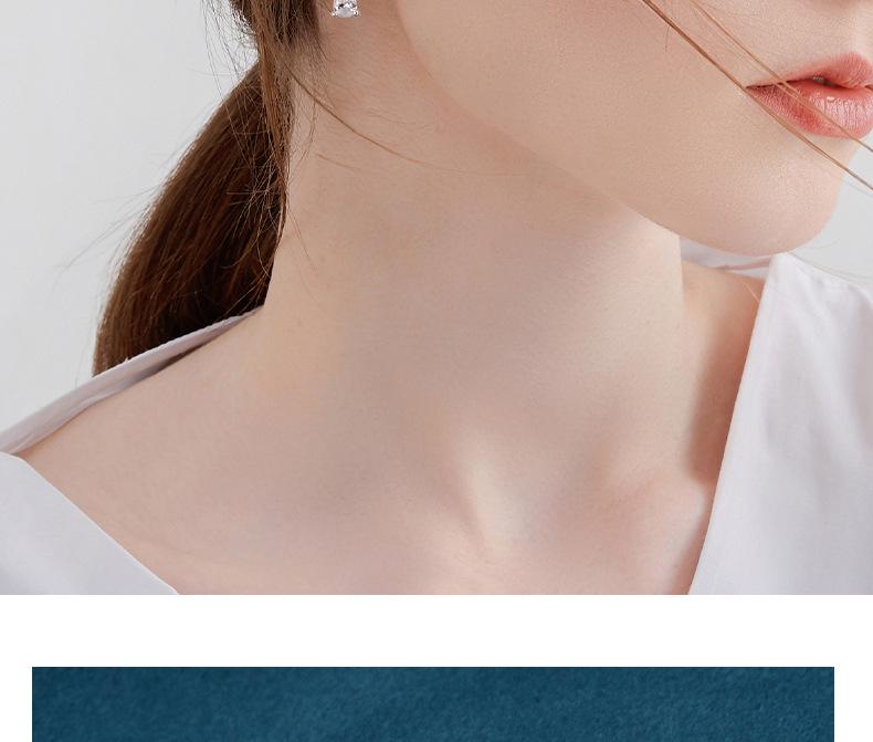 S925 Sterling Silver Heart & Water Drop Earrings for Women – 2026 New Luxury Design, Hot-Selling Dangle Style.