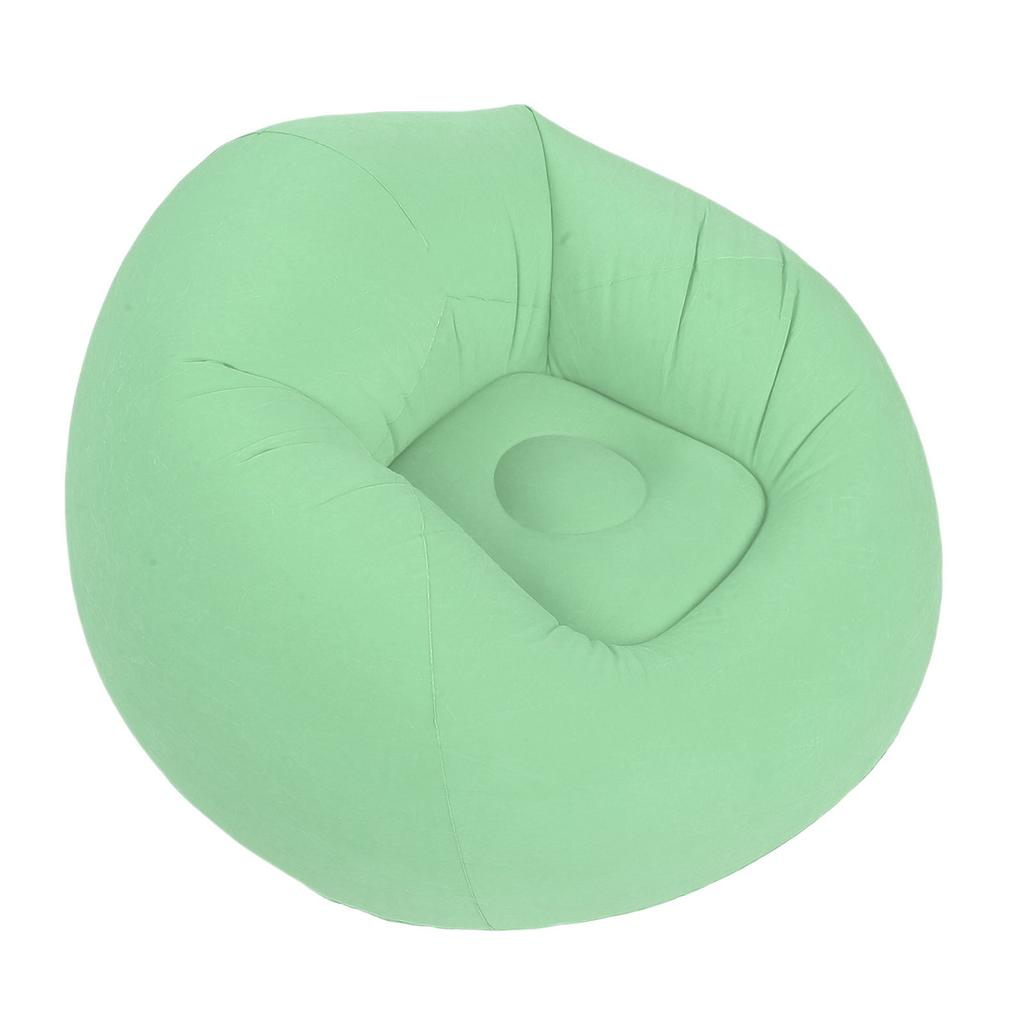 Uppblåsbar bönpåse utan bönor PVC Mjuk flockning Ergonomisk uppblåsbar loungefåtölj för vardagsrum sovrum