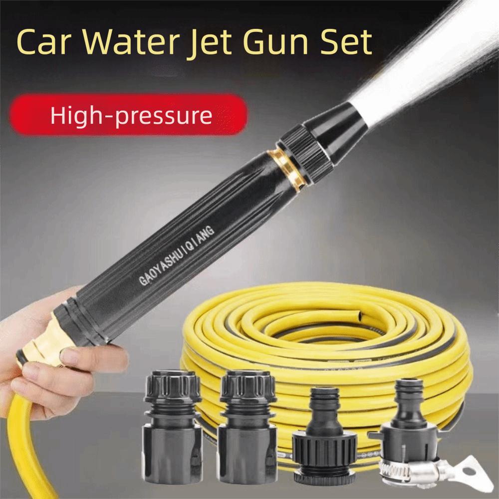 High Pressure Car Water Sprayer 5/10/20/30m Hose Watering Tube Nozzle Set  Car Washing