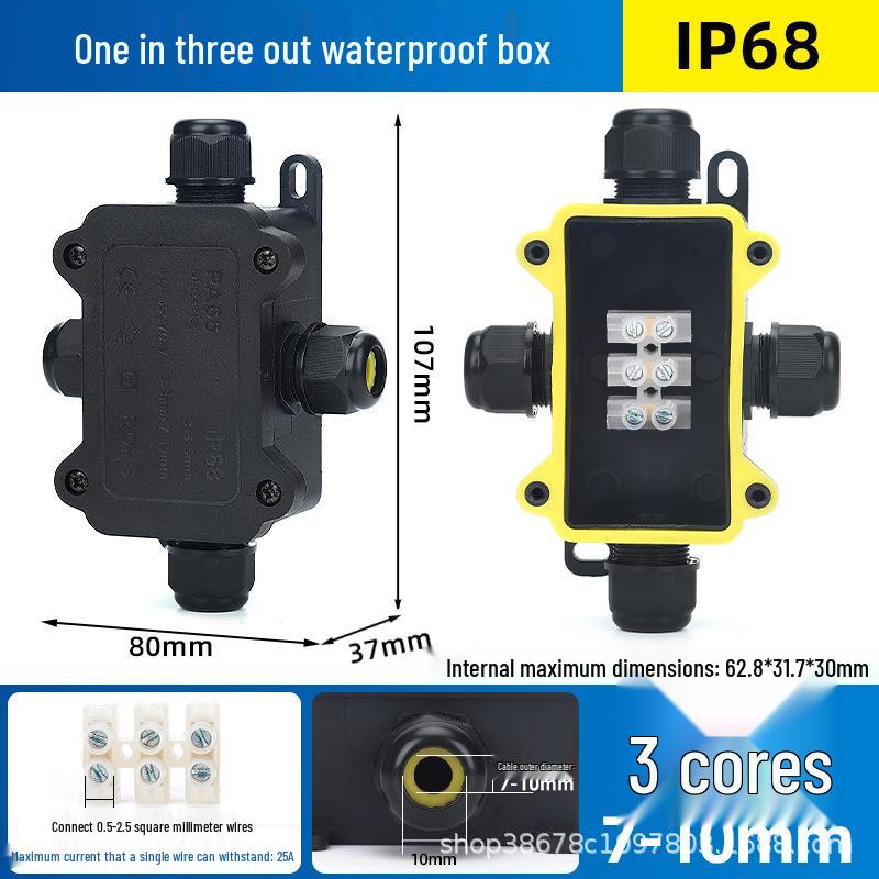 Outdoor IP68 Waterproof Junction Box with Quick Connector and Terminal Block