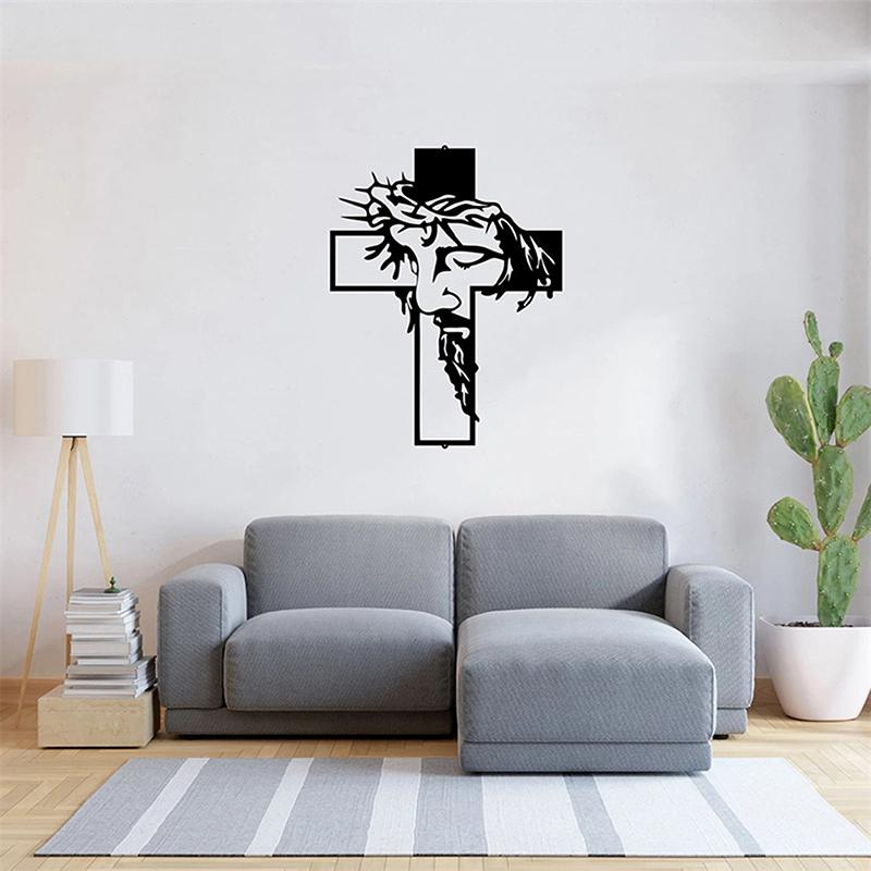 Cross Acrylic Sign, Jesus Wall Art Decor, Modern Wall Decoration, Silhouette Art, Suitable For Home Office Living Room Bedroom
