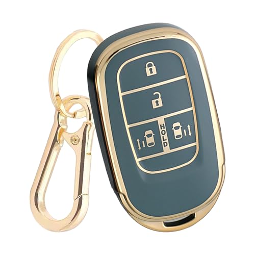 

[FRACTAL CREATION] Чехол для ключа, совместимый с Honda, новый N-BOX, N-Box Custom JF5, JF6, Stepwagon RP8, Freed GT8 и т. д.. с карабином-крючком и дистанционным управлением