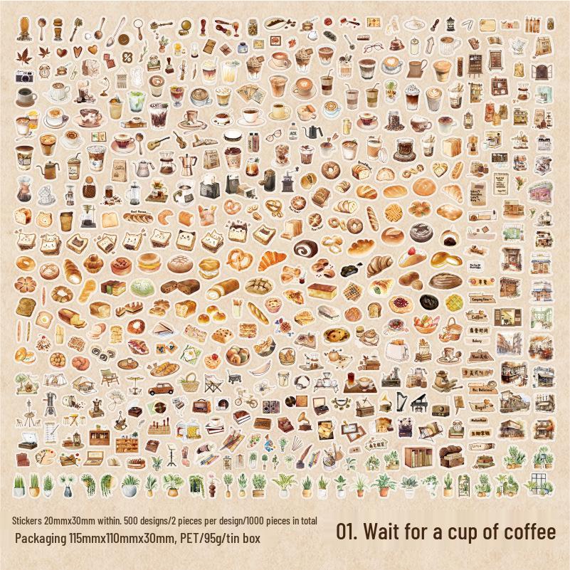 

Наклейки для послеобеденного чая и кофе: Маленькие узоры для украшения дневника своими руками