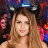 Gothic Halloween Devil Headband Artificial Goat Horn Hair Hoop Black Demon Horn Headwear  Children
