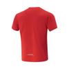 Li Ning Badminton Series Letter Round Neck Comfortable Breathable Versatile Short Sleeve T-Shirt Unisex T-Shirt Cinnabar-Red AHSV057-3