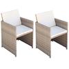 Garden Chairs - VIDAXL - Beige Woven Resin - Contemporary - 2 People - Outdoor