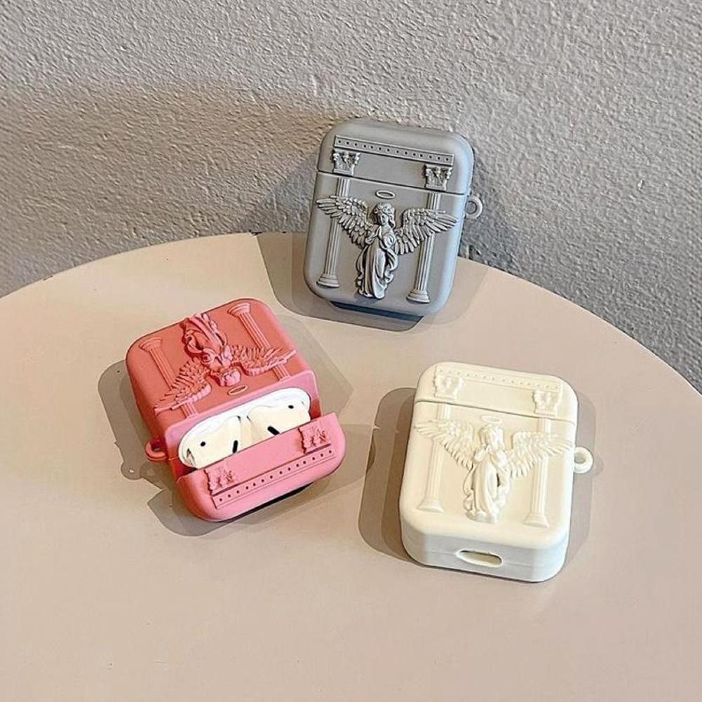 Cute 3D Prayer Angel Silicone Case For Airpods 3 2 1 Wireless Charging Protective Shell Soft Cover For Airpods Pro 1 2