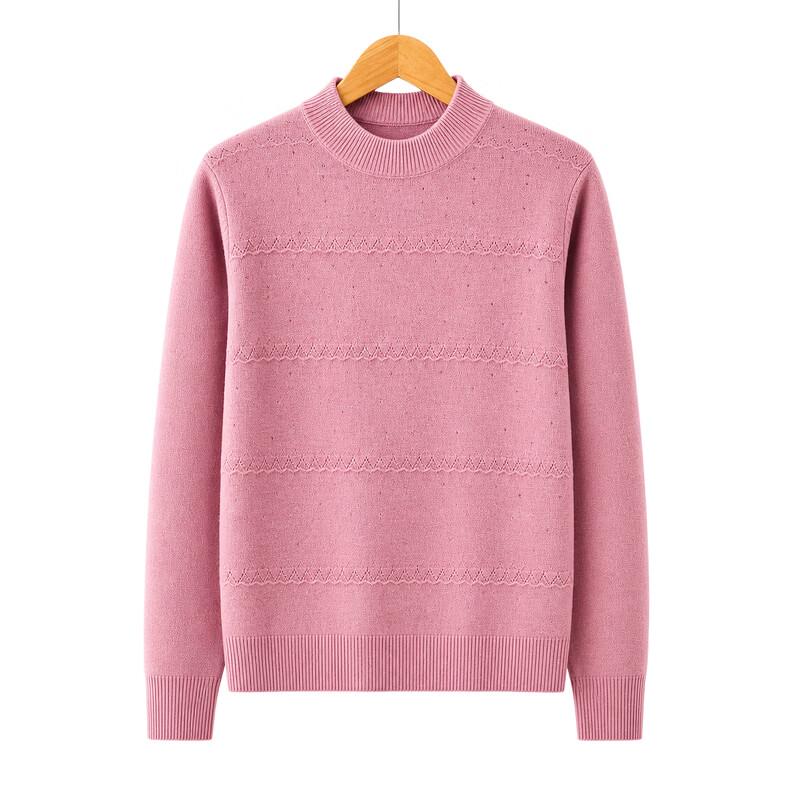 Women's Round-Neck Embellished Knit Sweater