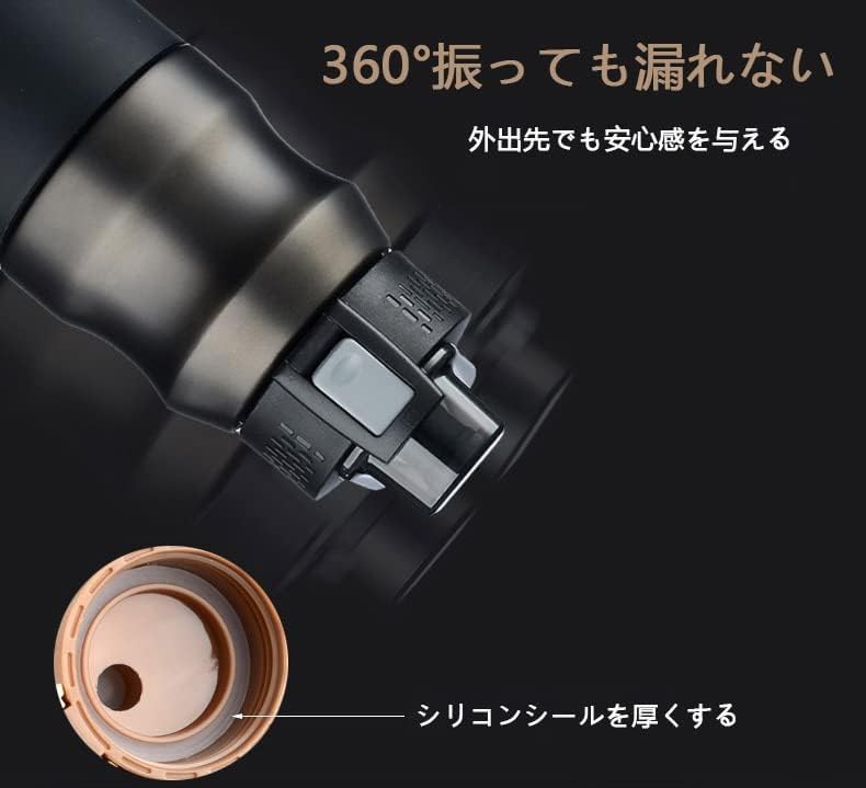 Portable Stainless Steel Water Bottle with Safety Lock and Anti-Slip Design, Stylish Design, Suitable for Carbonated and Sports Drinks, Easy to