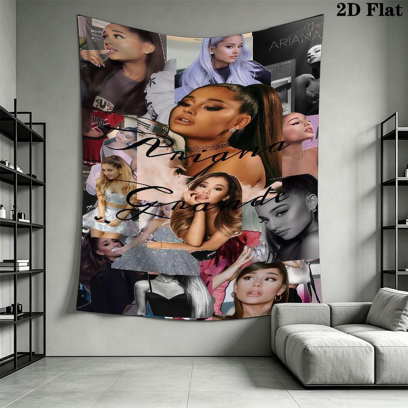 Ariana Grande Glow Wall Hanging Printed Fabric Blanket Decorative Tapestries for Bedroom Living Room Home Decor
