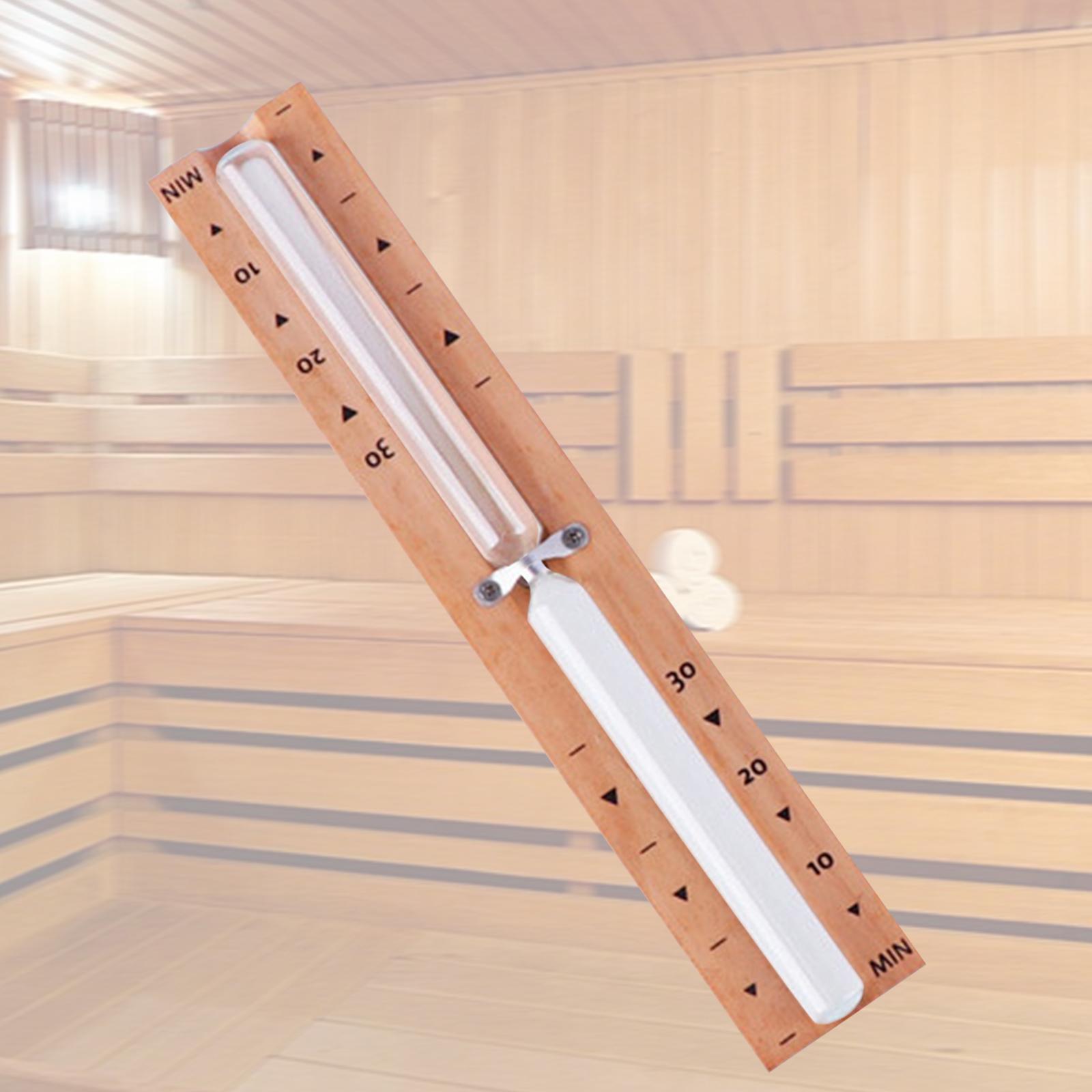 Sauna 30 Minutes Hourglass Sand Timer,Rotating Sand Clock,Wood Hour