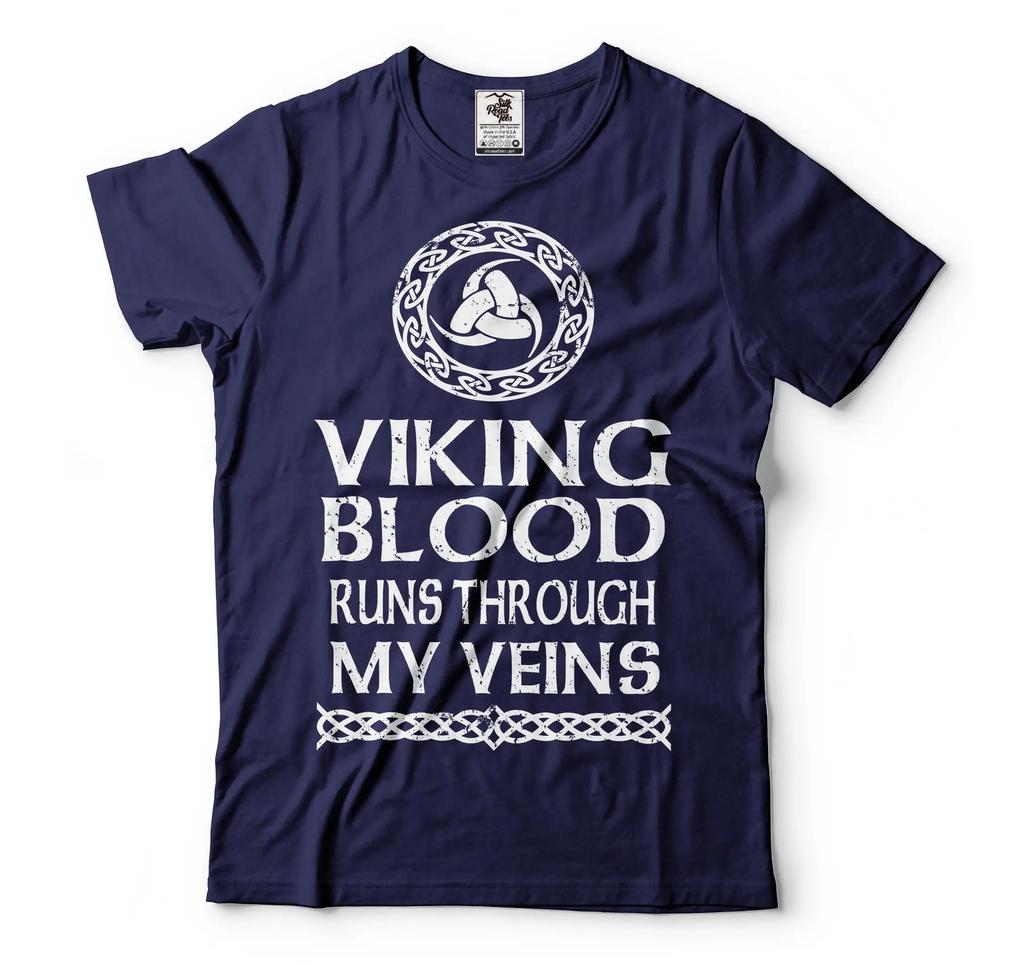 Mens Viking T-Shirt Viking Blood Shirt Nordic DNA Shirt Norse Viking Gift Tee