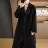 100% Wool Women Coat TIDENOVEL Autumn Wool Long Coat Handmade Pea Coat Winter Warm Wool Long Jacket Overcoat