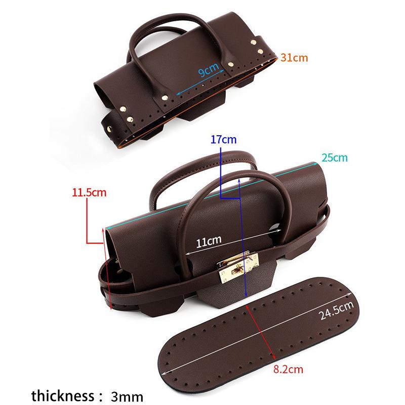 EverToner Handcraft Ag Accessories Set Breathable & Scratch-Resistant Handmade Bags Handle PU Leather Bag Accessory