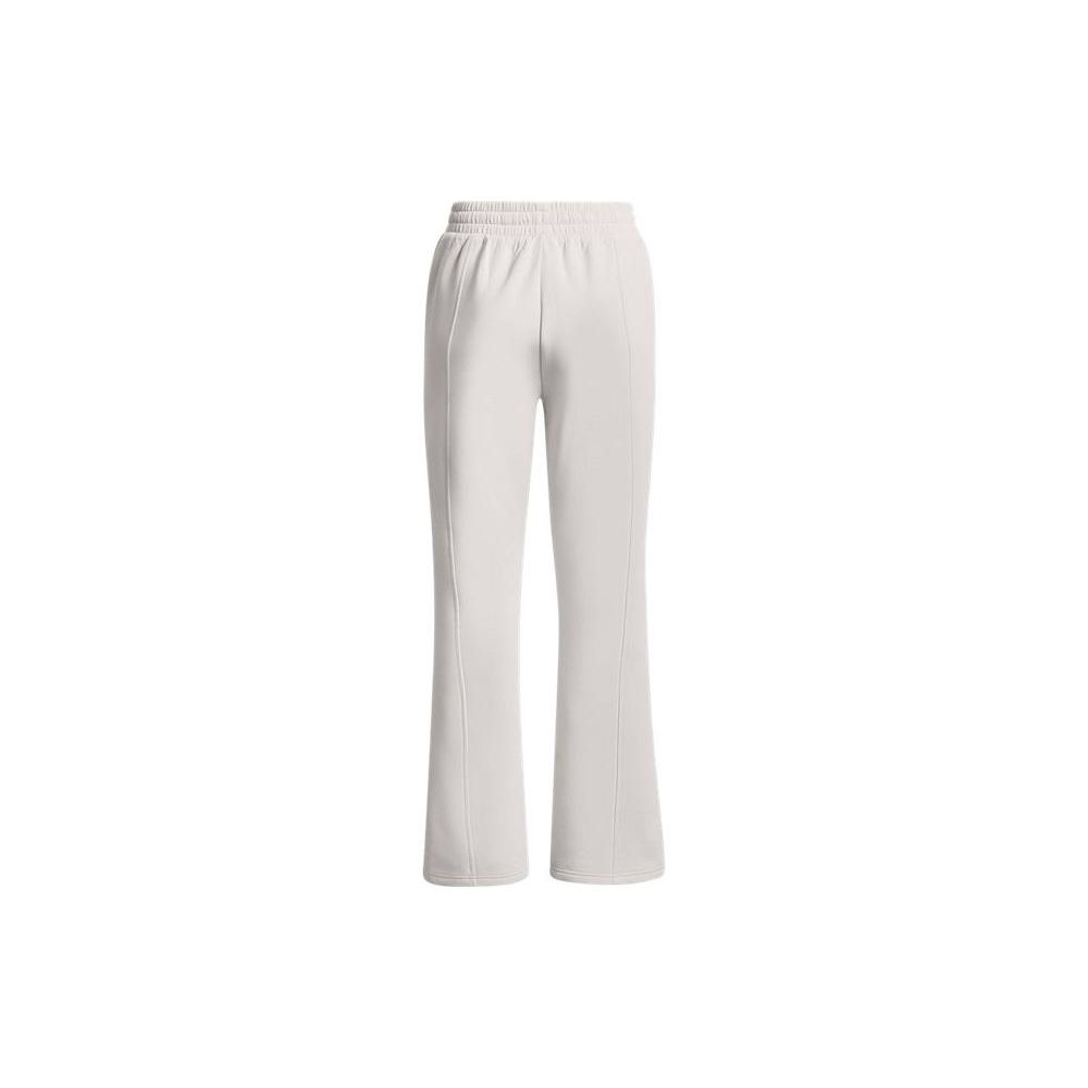 Under Armour Solid Color Mid Waist Split Loose Drawstring Casual Pants Women pants White 1379847-114