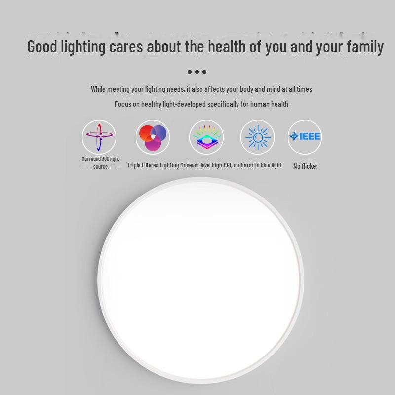 Plafoniera LED modernă ultra-subțire pentru dormitor - Design prietenos pentru ochi