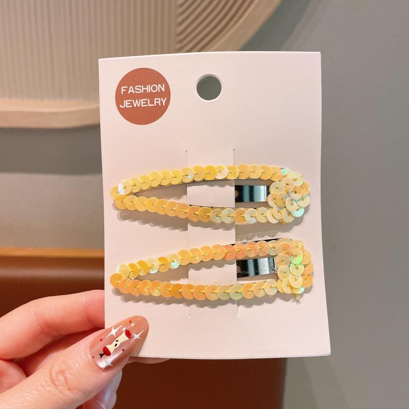 Elegant Sequin Sparkly Sideburn Hair Clip - Versatile Girly Hair Accessory
