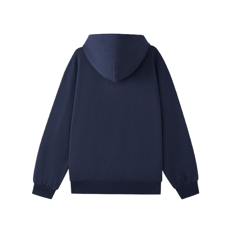 Skechers Hooded Long Sleeve Pullover Comfortable Trendy Simple Sweatshirt Unisex sweatshirt Navy-Blue L126U006-00DU