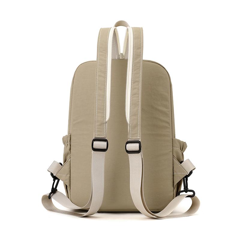 Nylon Lightweight Women's Backpack with Flip-top Lock Simple Small Schoolbag  Commuting and Travel Waterproof Backpack