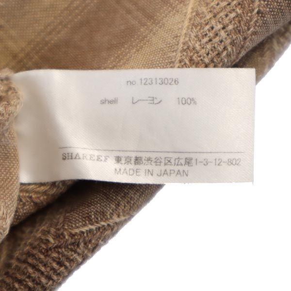 SHAREEF check Long sleeve shirt 2 Beige made in Japan Men's Used