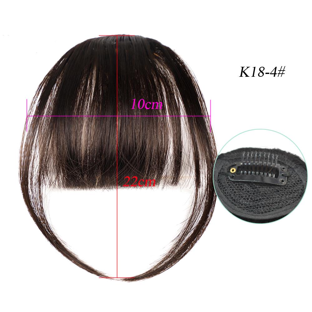 Synthetic Air Bangs Clip In Hair Extension 3D Air Style Hairpieces Neat Front False Fringe Thin Fake Hair Bangs For Women Girls