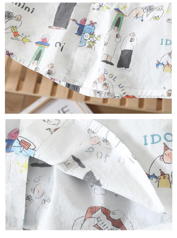 Boys' Summer 2026 Cartoon Short Sleeve Shirt - Trendy, Stylish & Casual