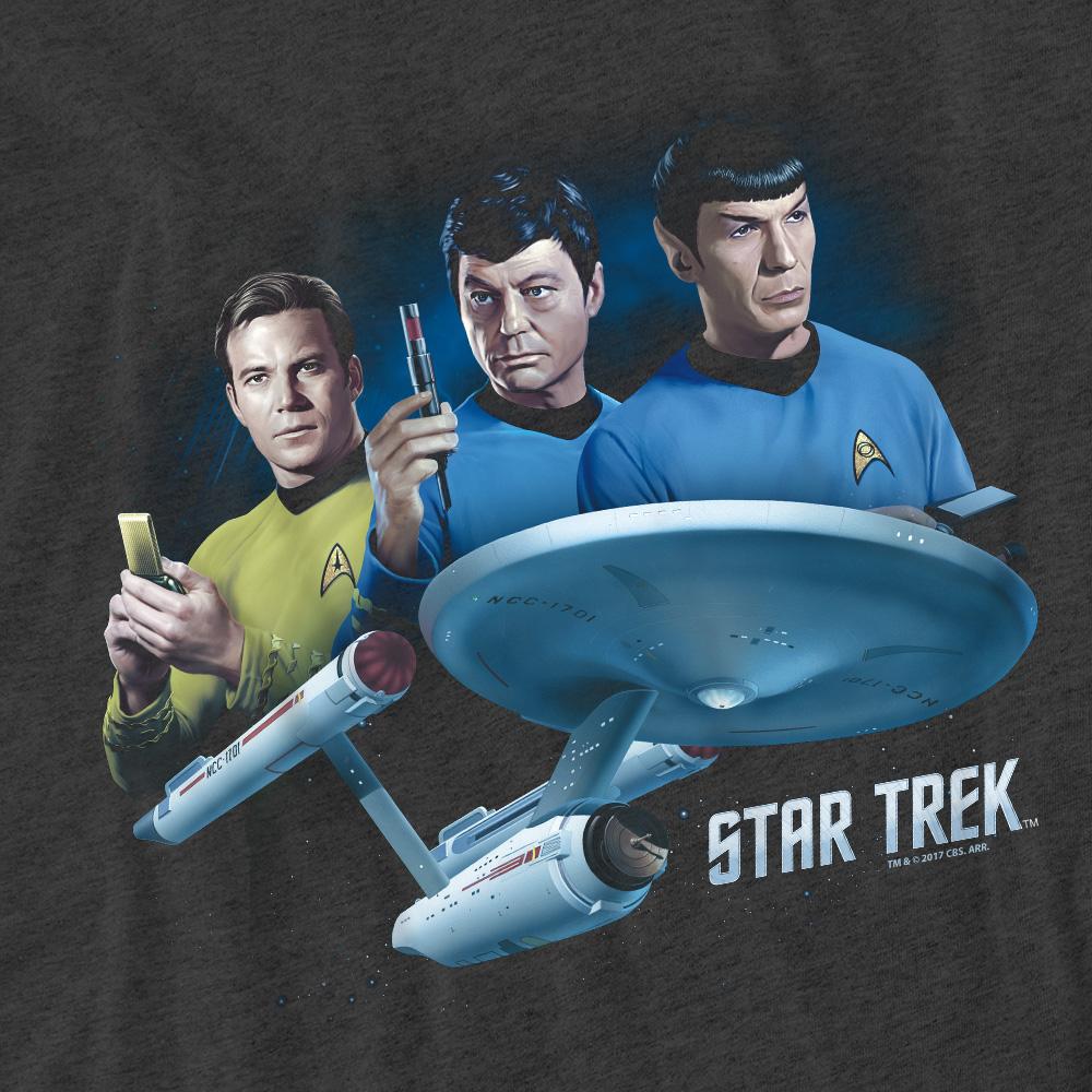 STAR TREK Unisex Adult Hand Three T-Shirt