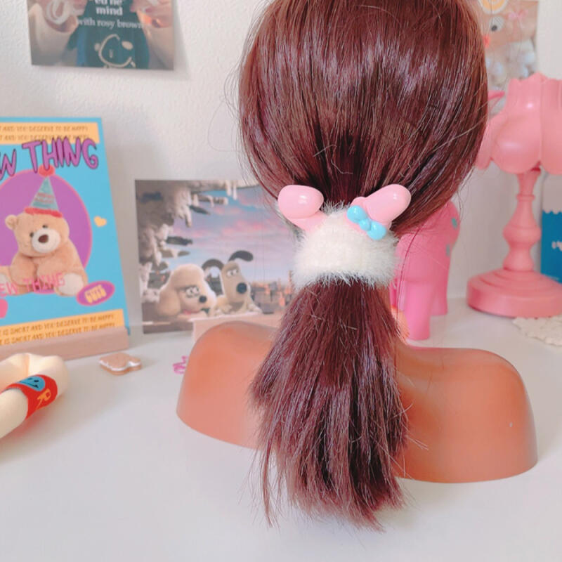 Mini Mink Rabbit Cat Hair Ties (Set of 2)