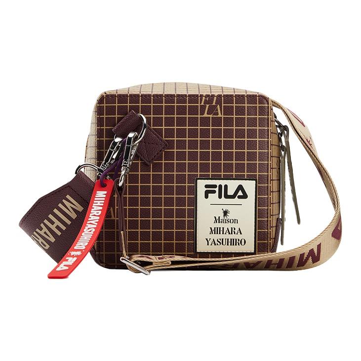 

FILA × Mihara Yasuhiro Collaboration Casual Color Block Crossbody Bag Unisex bags Khaki F13U118140F-LK Khaki