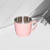 Tazze in Acciaio Inossidabile a Doppio Strato Antiscottatura Manico in Plastica Tazza per Caffè Latte Tè Bevande Acqua per Casa Ufficio Bicchiere