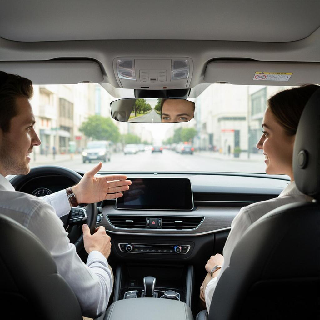 Car Baby Mirrors Interior Rear View Mirror Wide Angle Rearview Mirror Large Vision Auxiliary Monitor For RVs Trucks Sedans SUVs