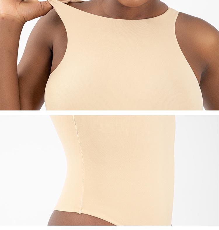 High-Neck Sleeveless Bodysuit - V-Crotch, High-Elastic, Breathable Sportswear for Women