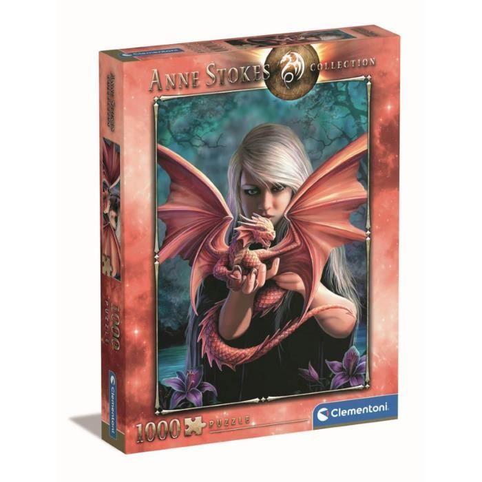 Puzzle 1000 Pièces - Clementoni - Anne Stokes Dragon Kin - Adulte