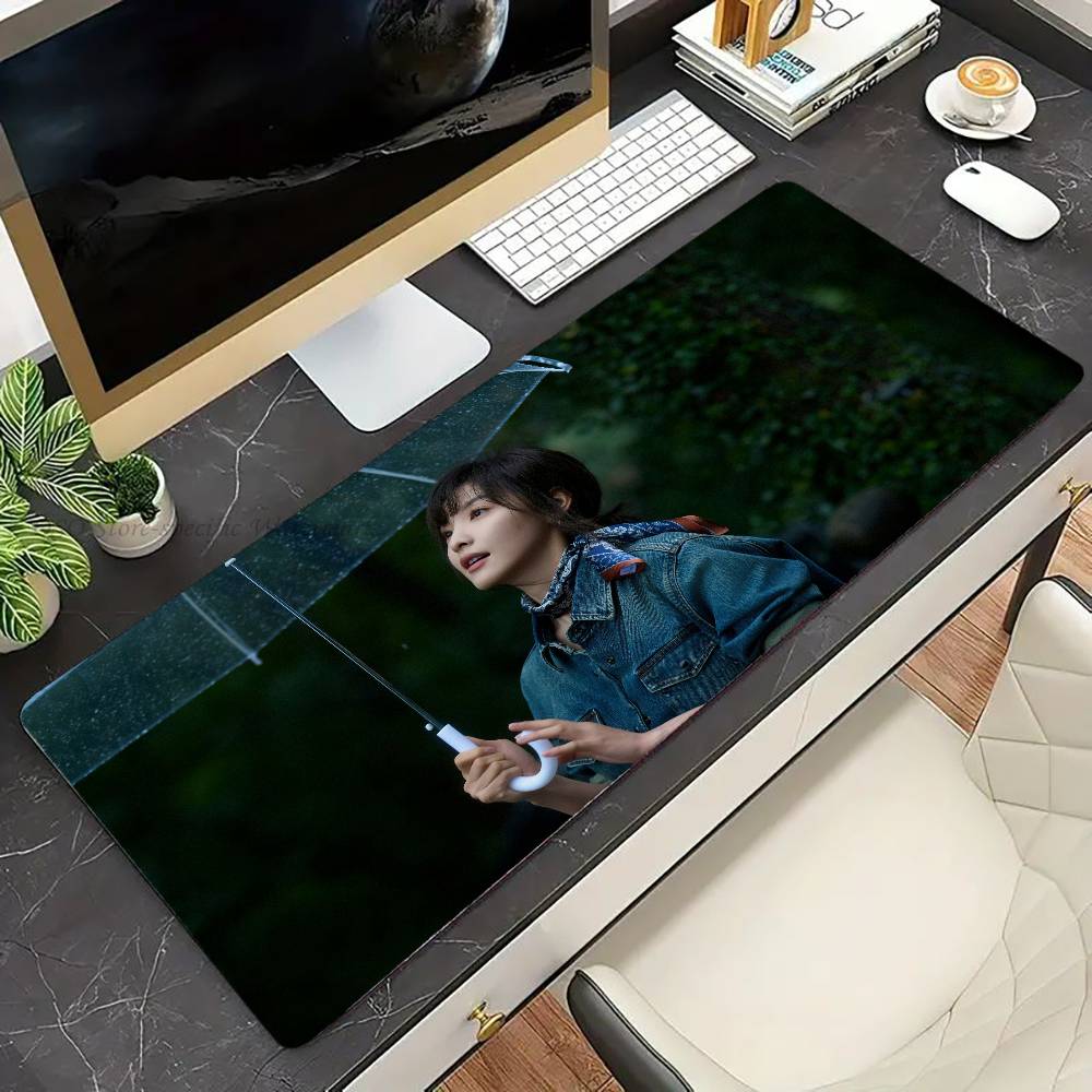Female Celebrity Zhang Ruonan Mousepad Non-slip Suitable For Office Computers Laptops E-sports Game Desk Mats XXL Keyboard