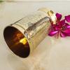 Pure Brass Glass Tumbler with Embossed Design, for Drinking Serving Water, Yoga & Ayurveda, Volume-300 ML, Set of 6