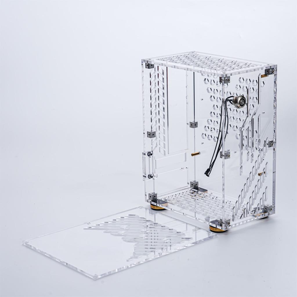 Carcasă ITX 4.3L Panou Acrilic Transparent Răcire 360 Grade Tampoane de Protecție pentru Picior Carcasă PC pentru Sursă 1U SSD 2.5 inch