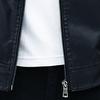 Męska skórzana marynarka garniturowa męska Slim Fit krótki płaszcz Moda męska skórzana kurtka Streetwear Casual Blazer Kurtki Męska odzież wierzchnia