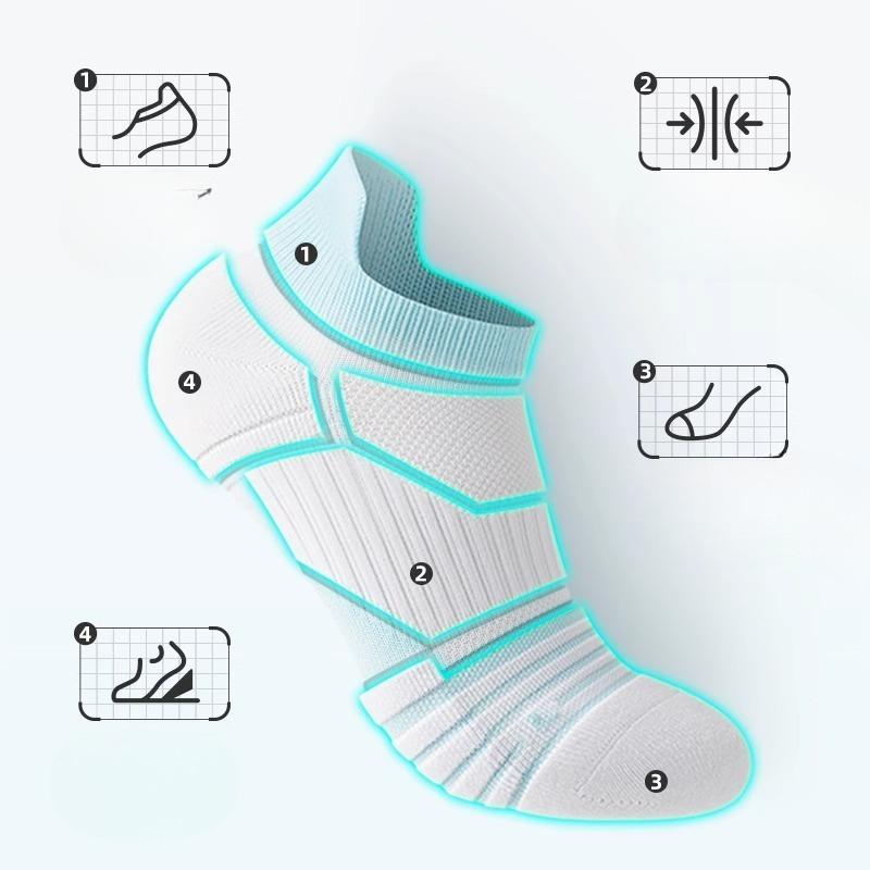Running Sports Socks for Women, Summer Style, Towel-soled Short Socks, Marathon Long-distance Running Basketball Socks, Yoga Pilates