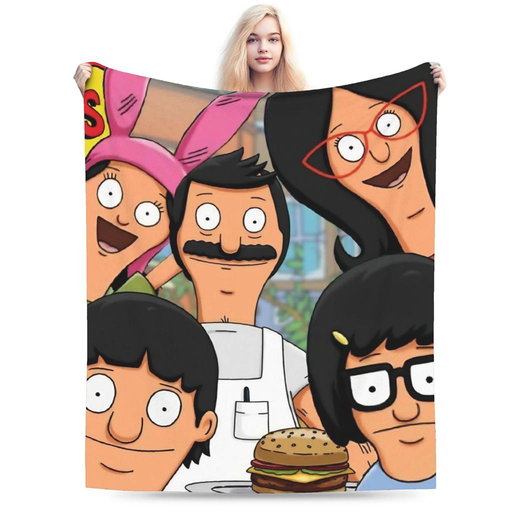 Bob Burgers  Plush Blanket Child  Flannel Throw Blanket For Living Room Warm Soft Design Quality Bedspread Gift