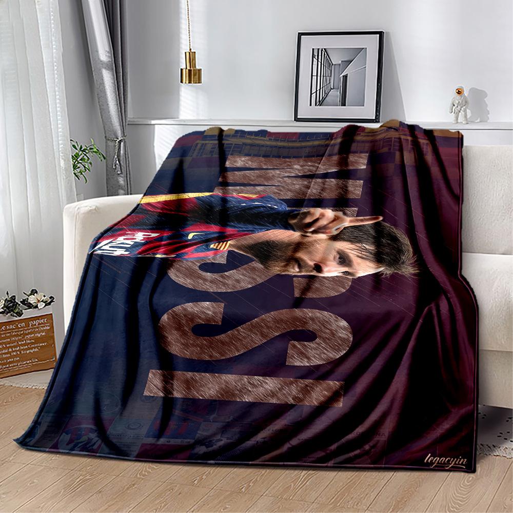 Messi 595 Blanket Soft & Cozy Perfect for Livingroom Office Chair Sofa for All Seasons Digital Print Best Holiday Gift for Friends Family