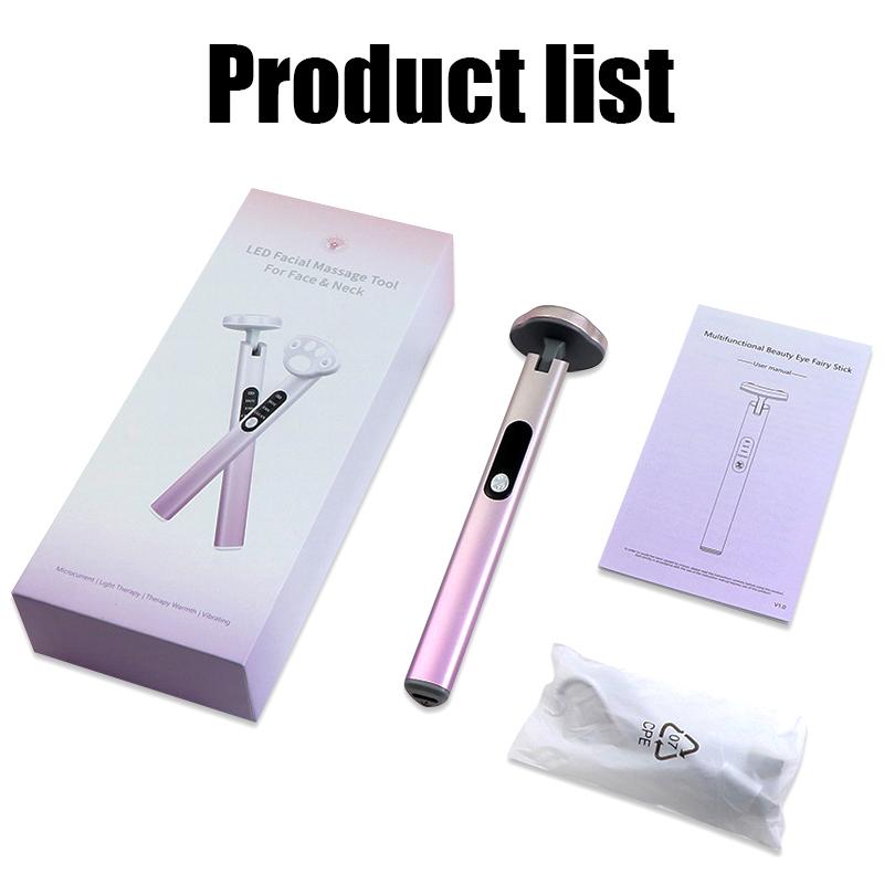 

7 цветов Устройство для лифтинга лица и глаз, Массажер для лица, EMS Микротоки, Подтяжка кожи, Против морщин, Темные круги, Уход за кожей, Бьюти-инструмент золотой