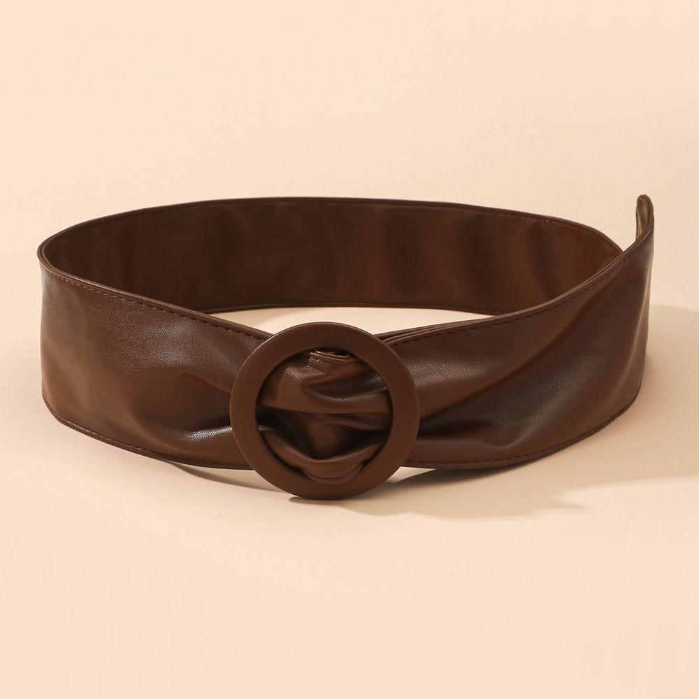 Adjustable Length Wide Waist Belt Wide Decorative Waistband Self-Tie Belt  For Party Daily Outfit