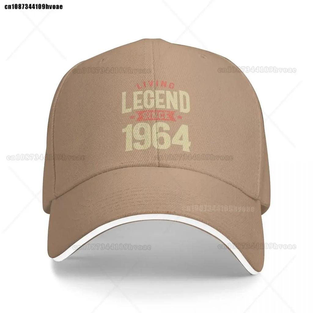 Baseballkappen 60 Jahre Lebende Legende 1964 60. Geburtstag Vielseitig Für Männer Frauen Trucker-Kappe Kopfbedeckung Verstellbar