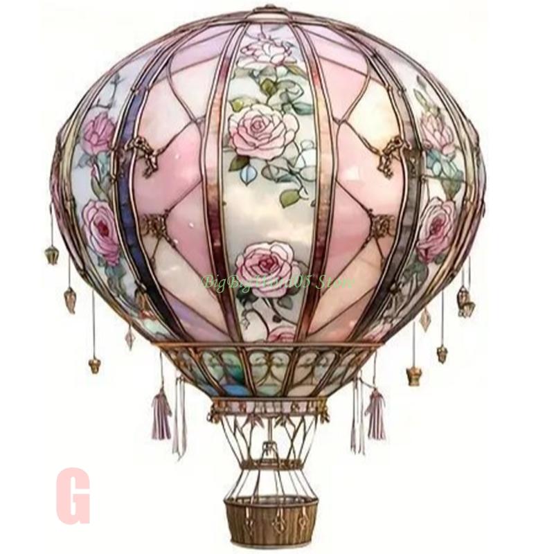 24TE Vibrant Acrylic Hot Air Balloon Decoration Hanging Kids Room Garden Party Supply