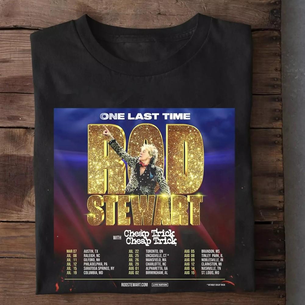 Rod Stewart 2025 Tour Cheap Trick TShirt Full Unisex T-Shirt XL